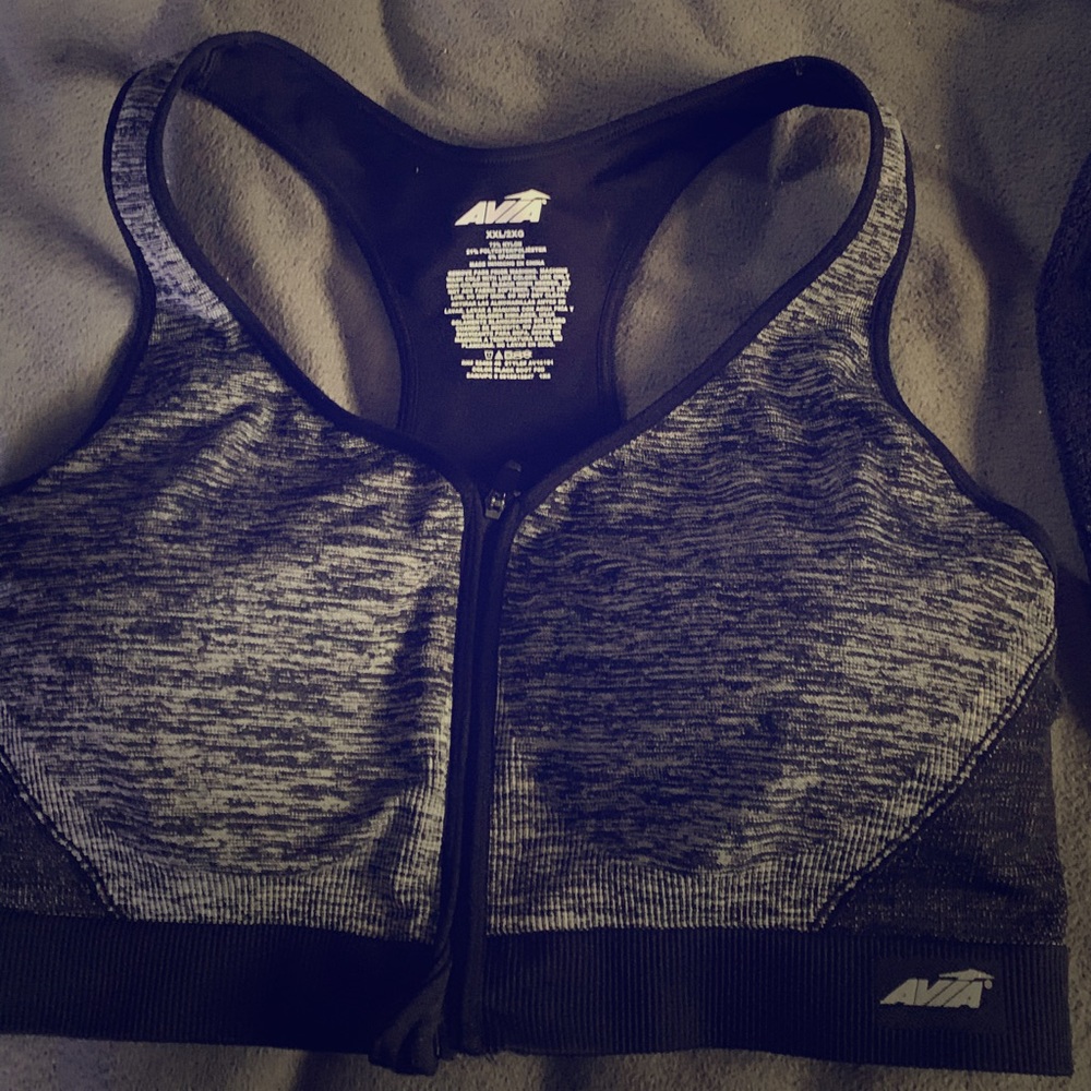 [XXL/2XG]NWT Avia Zip Front Sport Bra